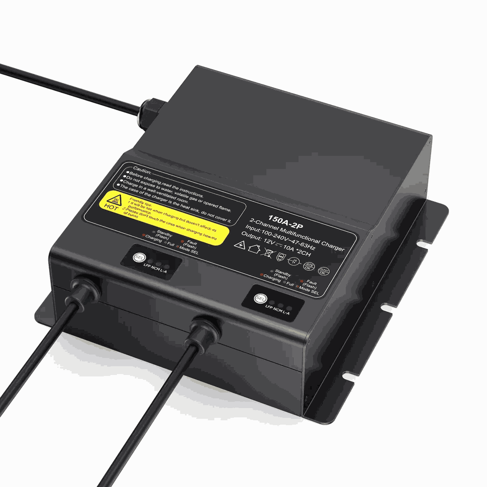 BS150A-1210-2P Marine 2-Channel 12V 10A Battery Charger
