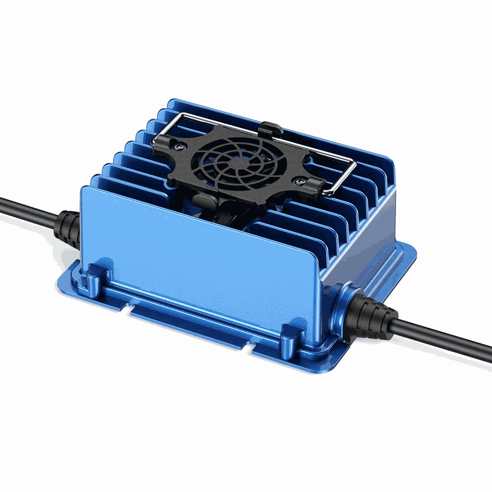 BS300A-3608 Industrial Battery Charger - Side View